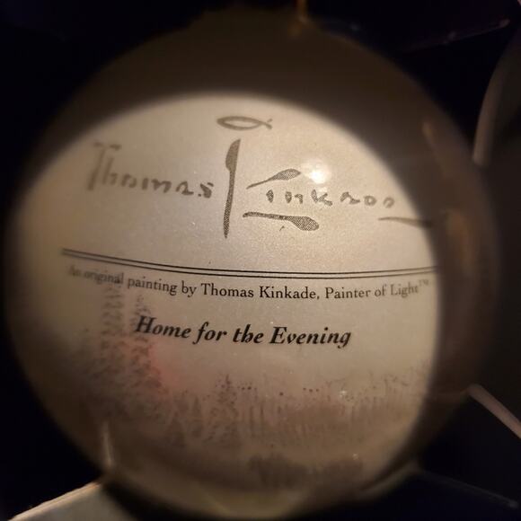 Bradford Exchange Thomas Kinkade Signature collection Christmas Ornament x2 - Picture 10 of 10